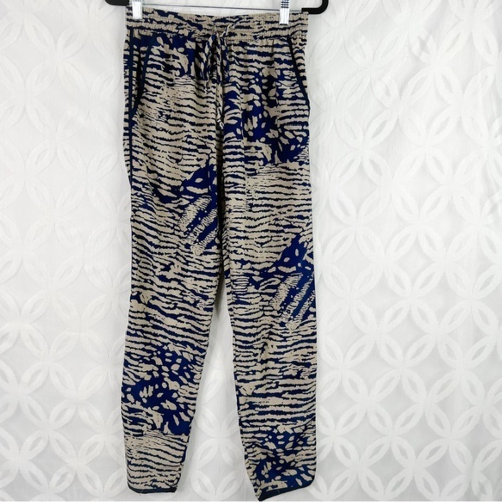 Harlow & Graham Leopard Satin Jogger Pants size small